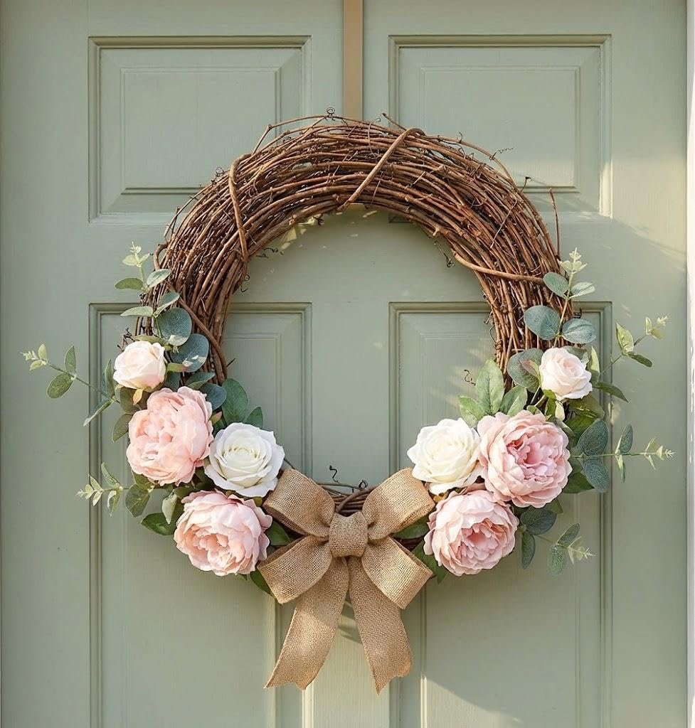 Natural Grapevine Twig Garland, 15ft Rustic Grapevine Wreath Vines for DIY Crafts, Wedding Arch, Farmhouse Wall Decor, Front Door & Garden Garland (15ft)