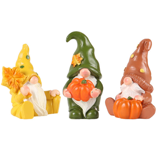MAYIPLAY 3 Pcs Fairy Garden Gnomes Figurines Home Decor Desk Figurines Gnome Gifts for Women