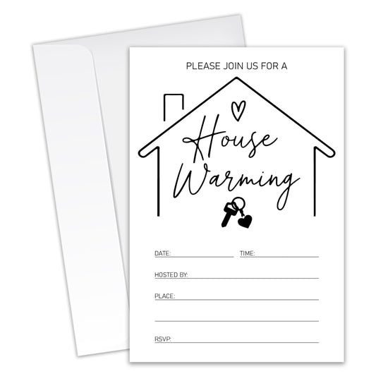 XZMBQ Housewarming Party Invitations - 20 Invitation Cards 4”x6” with 20 Envelopes - Invitations for Housewarming Party Invites.(134)