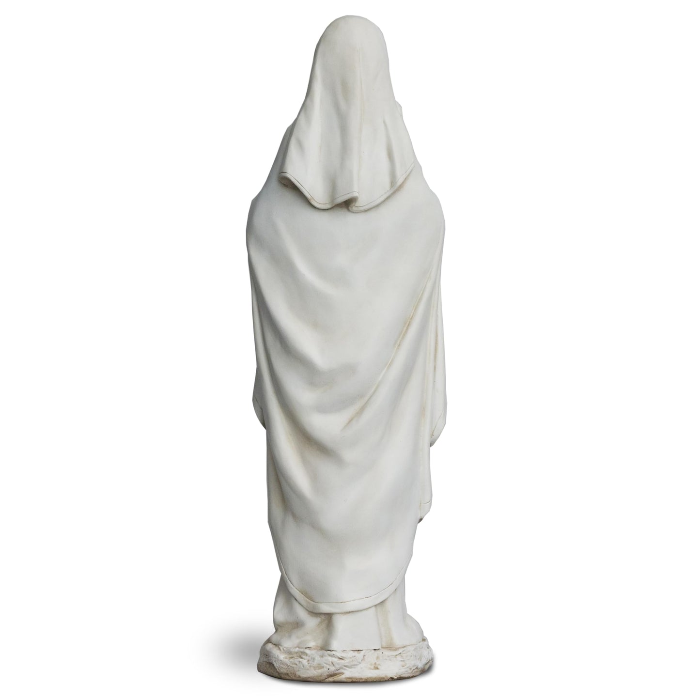 DevotedWalls 20.5" Garden Statue of Virgen Maria, Large Immaculate Heart of Mary Statue for Floor, Elegant White Virgin Mary Figurine for Yard,Symbol of Purity of Mother's Love