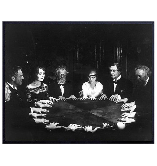 Seance Decor - Vintage Wiccan Decor - Wicca Art - Witchcraft and Black Magic Supplies, Accessories - Gothic Home Print - Goth Wall Art - Pagan Gift - Creepy Scary Fortune Teller, Psychic Photo