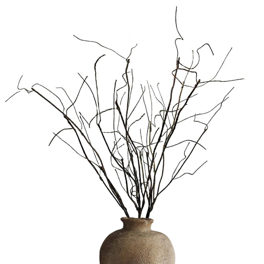 Eiyye Bendable Curly Willow Branches for Vase Stretchable Artificial Twigs for DIY Home Decor Shapeable 29in Faux Stems for Wedding Centerpiece Farmhouse Decoration 5pcs