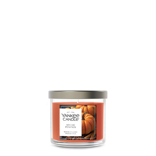 Yankee Candle Small Tumbler Scented Candle with up to 40 Hour Burn Time, Premium Plant Wax Blend for Consistent Burn, 4.3 oz Tumbler Candle with Room Filling Fragrance, Spiced Pumpkin