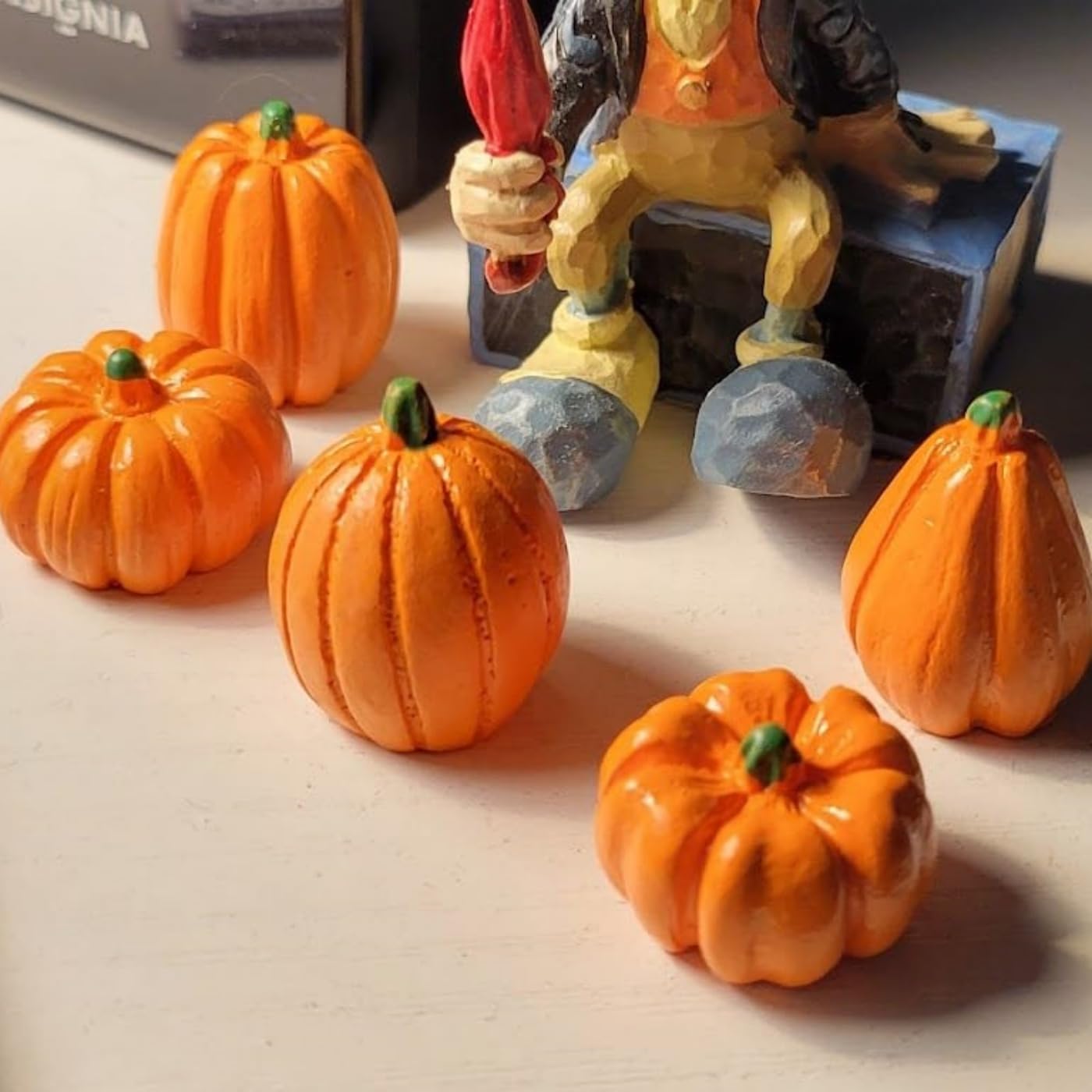 DoubleWood Mini Pumpkins for Crafts, 60Pcs Decorative Miniature Pumpkin, Little Fake Pumpkin, Resin Pumpkins for Fall Decor, Halloween, Thanksgiving, Vase Filler (60, Orange)