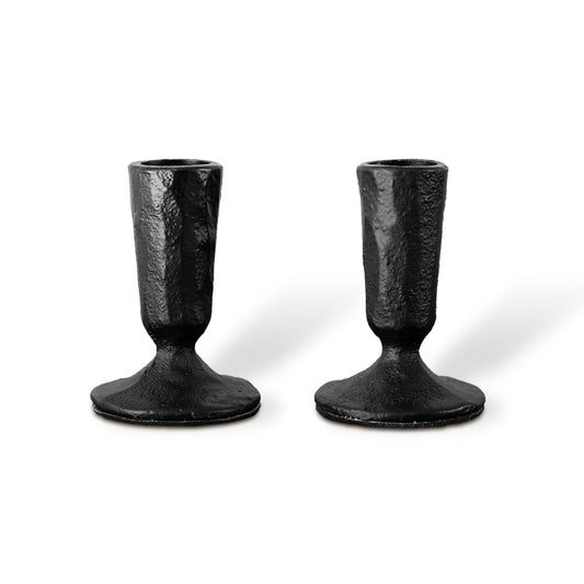 Candle Sticks Holder Decor, Set of 2 Vintage Black Candle Holders, Modern Decorative Tapered Candlestick Holders Centerpiece for Dining Table Centerpiece, Wedding, Party Decor