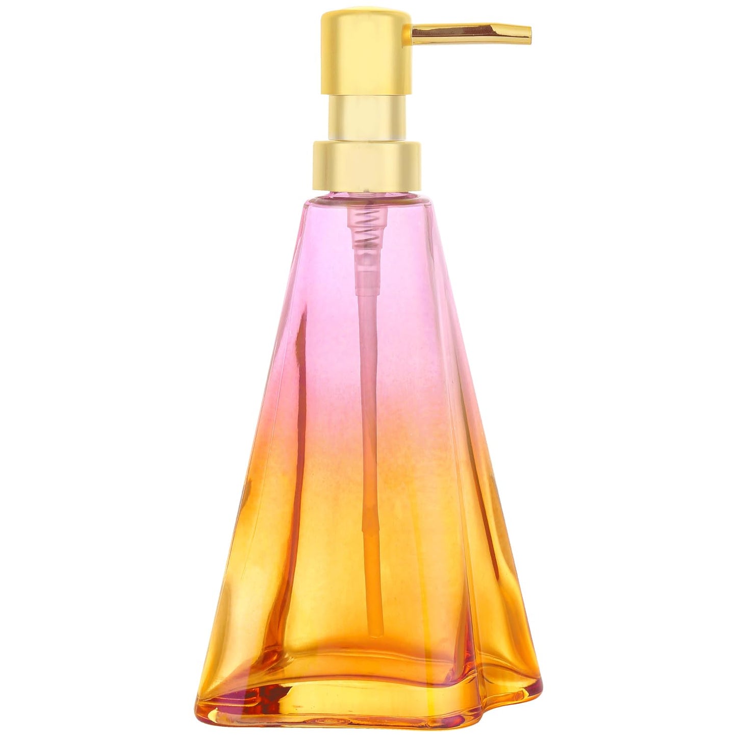 YunNasi Soap Dispenser with Pump, Refillable Liquid Hand Soap Dish Soap Dispensers for Bathroom Counter, Kitchen Sink (PurpleOrange)