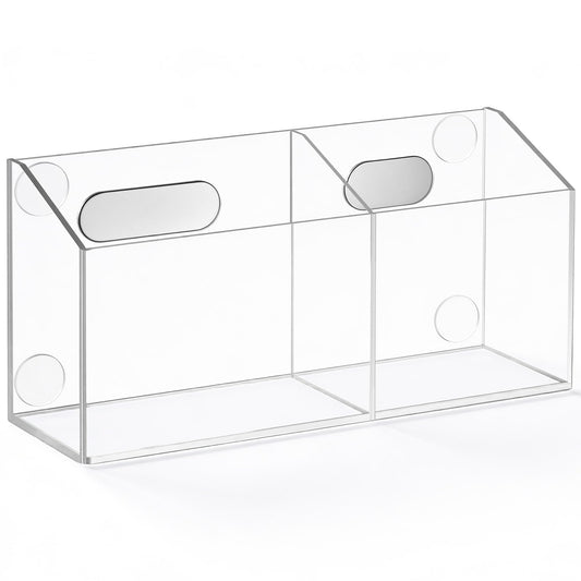 Simetufy Large Magnetic Dry Erase Marker Holder, Magnetic Pen Holder, Whiteboard Marker Holder with Movable Divider for Glass, Fridge & Locker, Non-slip Acrylic Magnetic Marker Holder