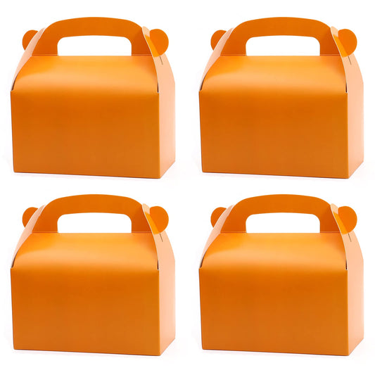 Oletx 30Pcs Orange Party Favor Treat Boxes Goodie Boxes Candy Gable Box