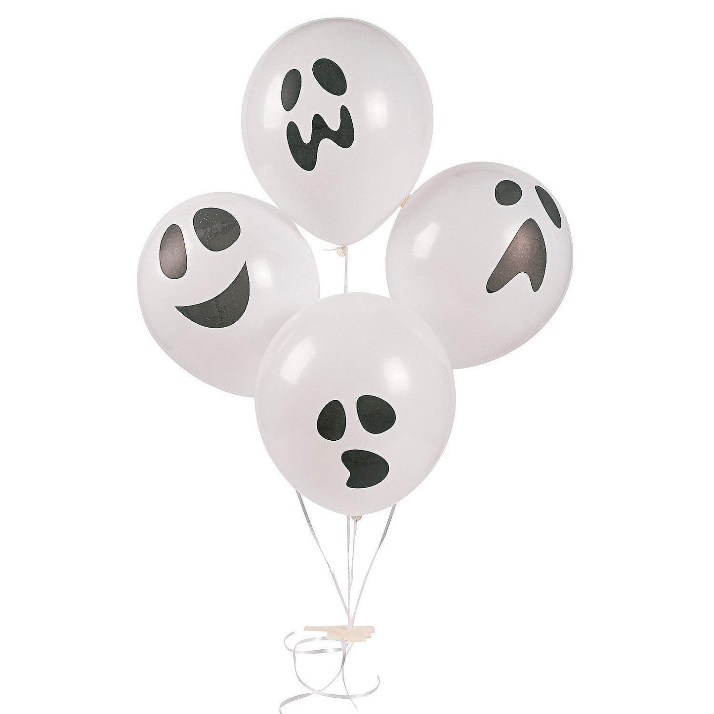 Fun Express - Ghost Latex Balloons for Halloween - Party Decor - 48 Pieces