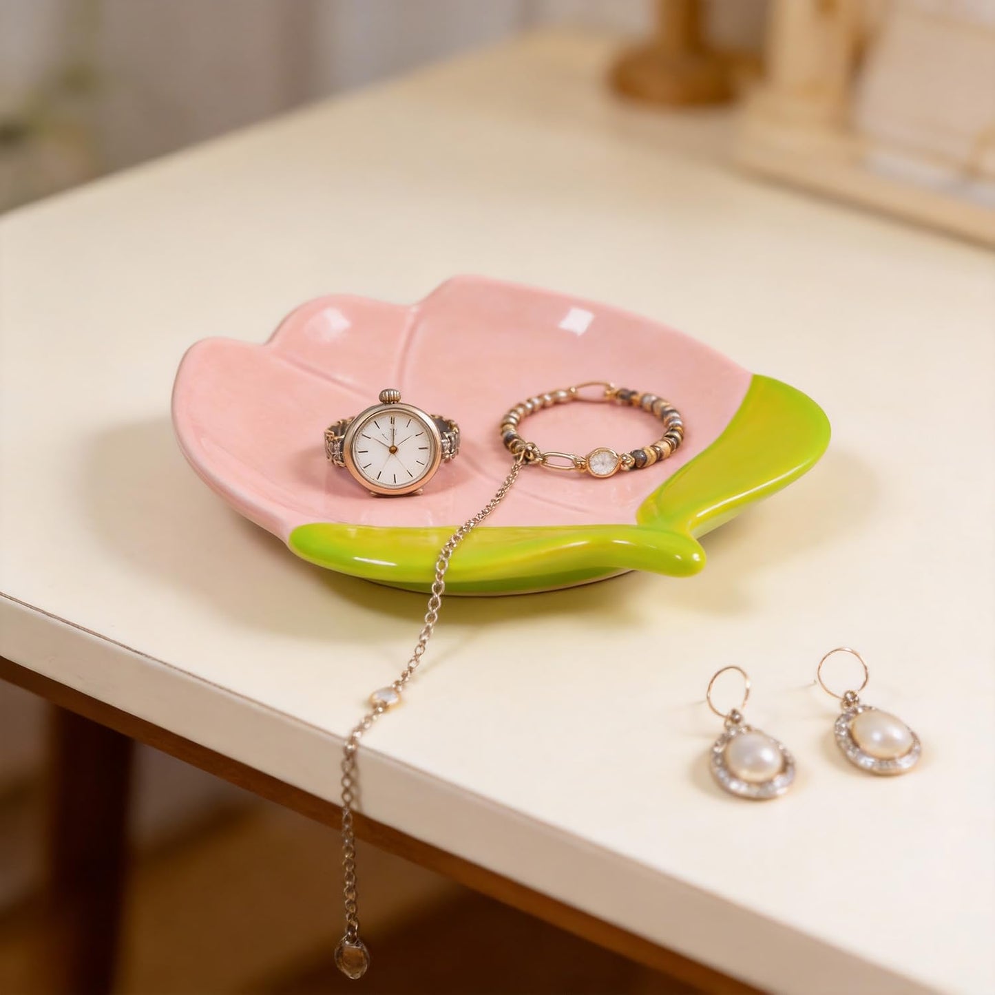 WAIT FLY Lovely Tulip Ceramic Spoon Rest Spoon Holder for Kitchen Counter/Stove Top Stable Utensil Rest-Tulip-1PCS