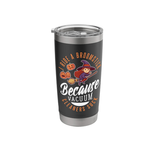 Broomstick Rider Halloween Design For Witchy Woman Stainless Steel Insulated Tumbler