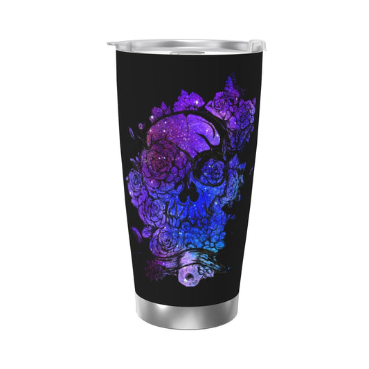 BCQJNB Skull Candy Purple Sugar Gifts For Women Tumbler, 20 Oz Stainless Steel Travel Coffee Mug