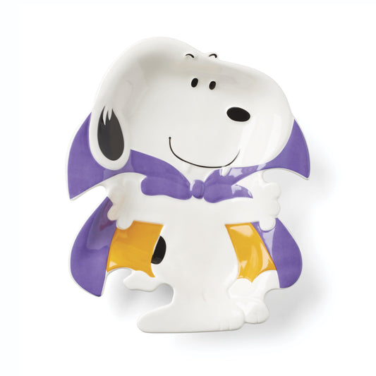 Lenox Serveware, The Great Pumpkin Figural Treat Dish, Handwash Only, Durable Porcelain Dish Tray, Halloween Decor Indoor, Halloween Table Decorations, Snoopy Design, Fall Decor (8 x 6.5 x 1-inch)