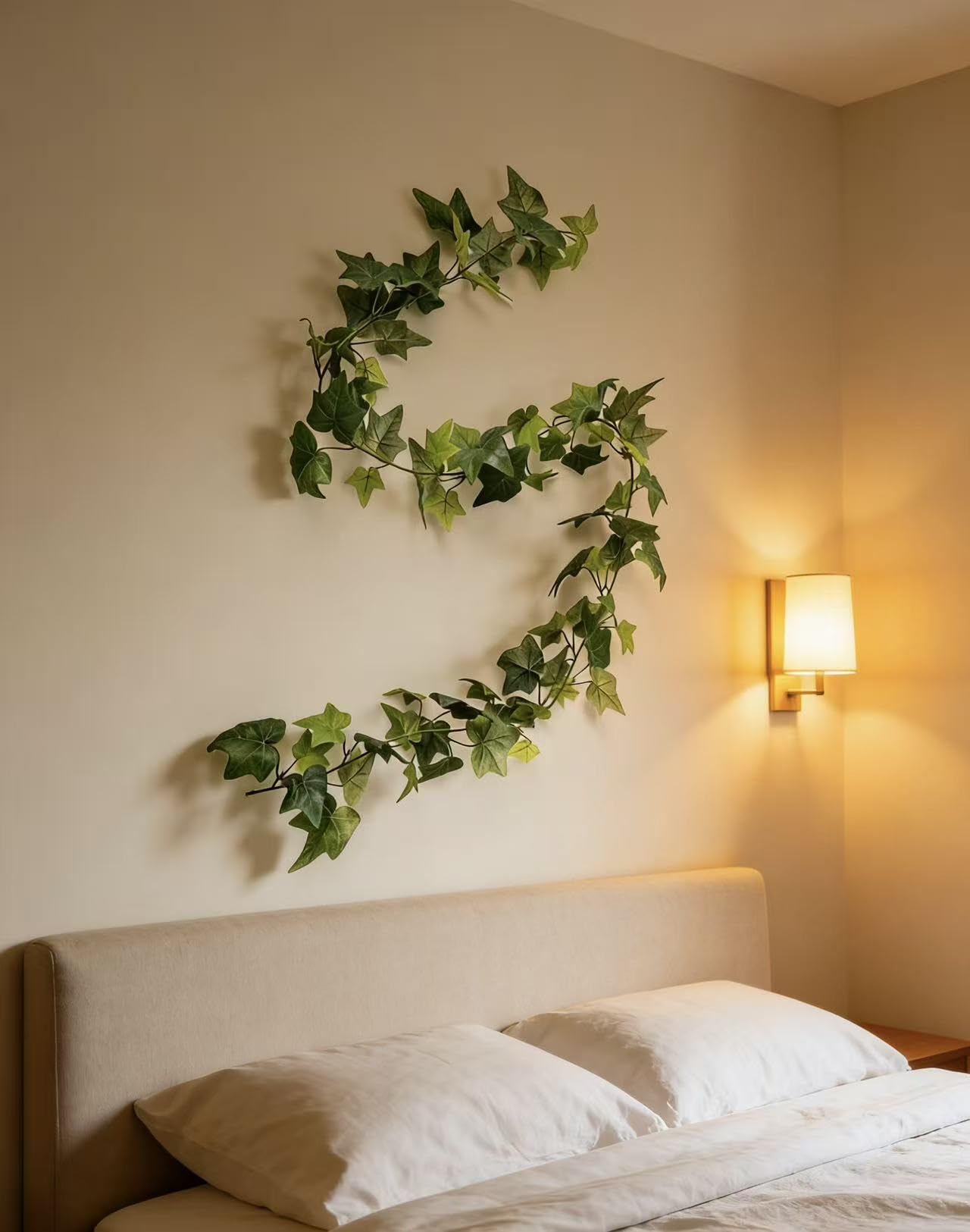 dayuleaf 3 Strands Artificial Vines Ivy Garland 6ft Fake Vine with Silk Green Leaves Faux Hanging Plants Greenery Decoration for Outdoors Party Wedding Indoor Mantle Bedroom Home Decor (Ivy)