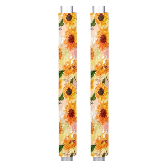 Pardick Refrigerator Door Handle Covers Set of 2 Sunflower Flower Floral Washable Fridge Dishwasher Mocrowave Oven Door Decor Protector Handle Cover Keep Your Kitchen Appliance Clean from Food Stains