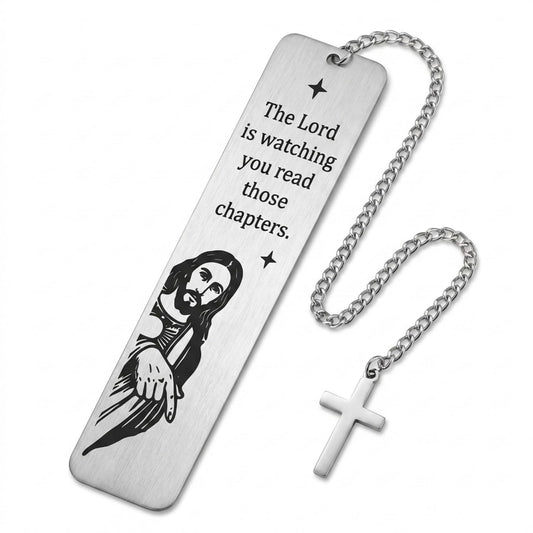 Funny Gifts Bookmark for Women Men Best Friend Sister Gag Gift for Book Lovers Christian Book Marker with Chain Jesus Reading Gift for Reader Birthday (1)