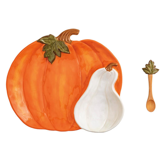 Mud Pie Thanksgiving Pumpkin Chip & Dip Set