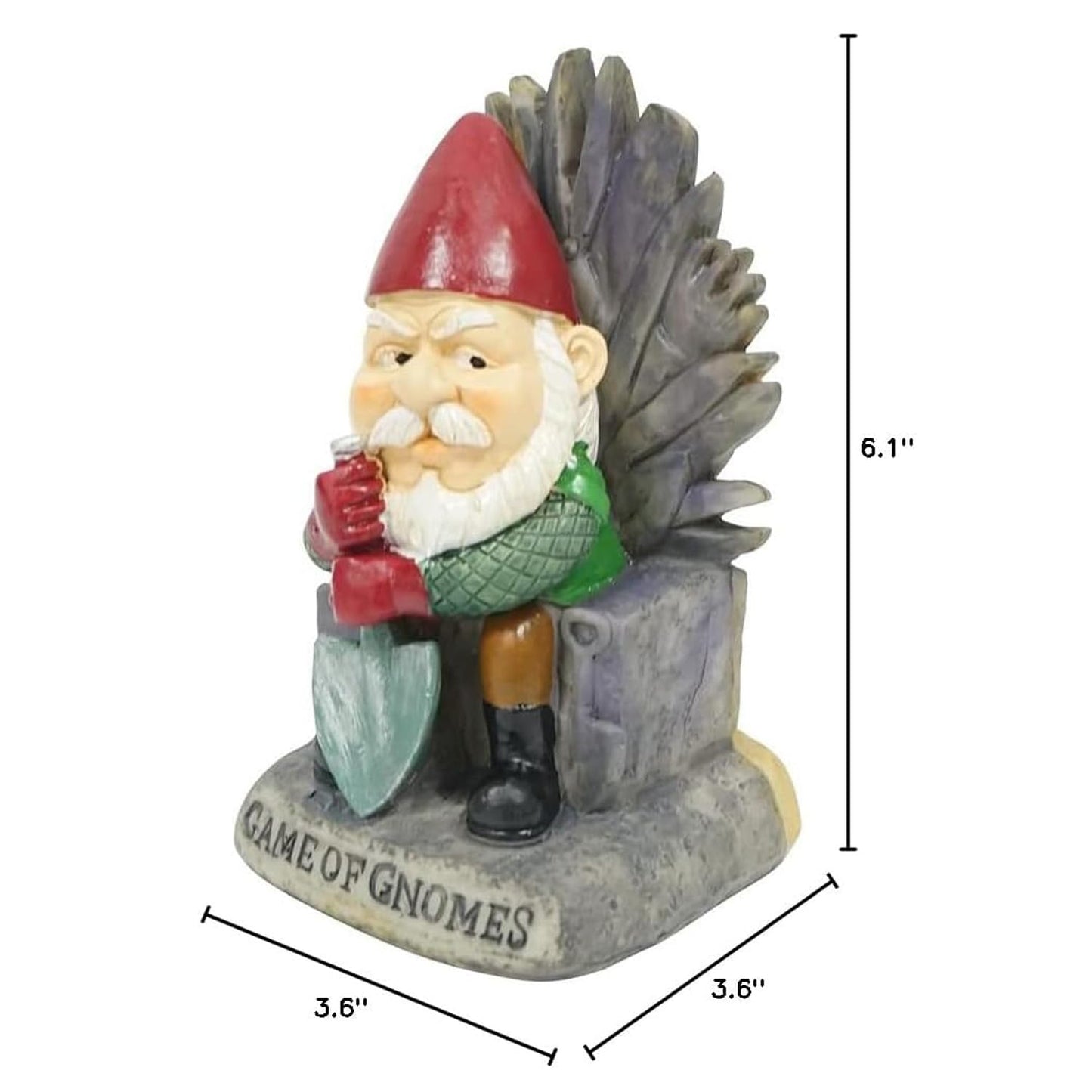 EraSpooky 6" Resin Gnomes Statues Outdoor Decor, Novelty Sculptures Yard Decorations Patio Lawn Ornament, Funny Holidays Garden Gifts