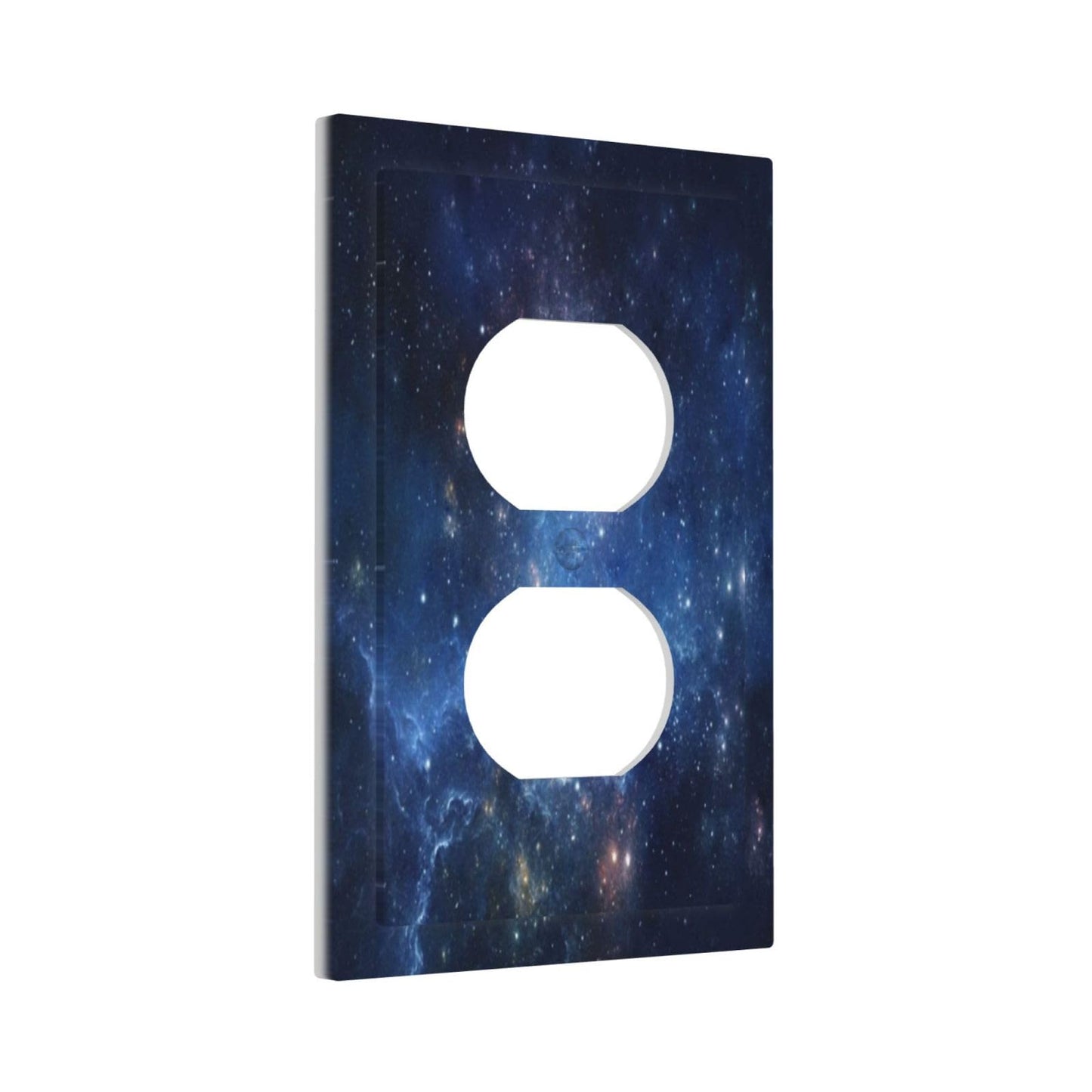 Fantastic Nebula Milky Way 1 Gang Duplex Device Wall Plate Cover Aerospace Starry Sky Universe Outlet Light Switch Cover Galaxy Cosmos Outer Space Electrical Faceplate Switchplate for Bedroom Bathroom