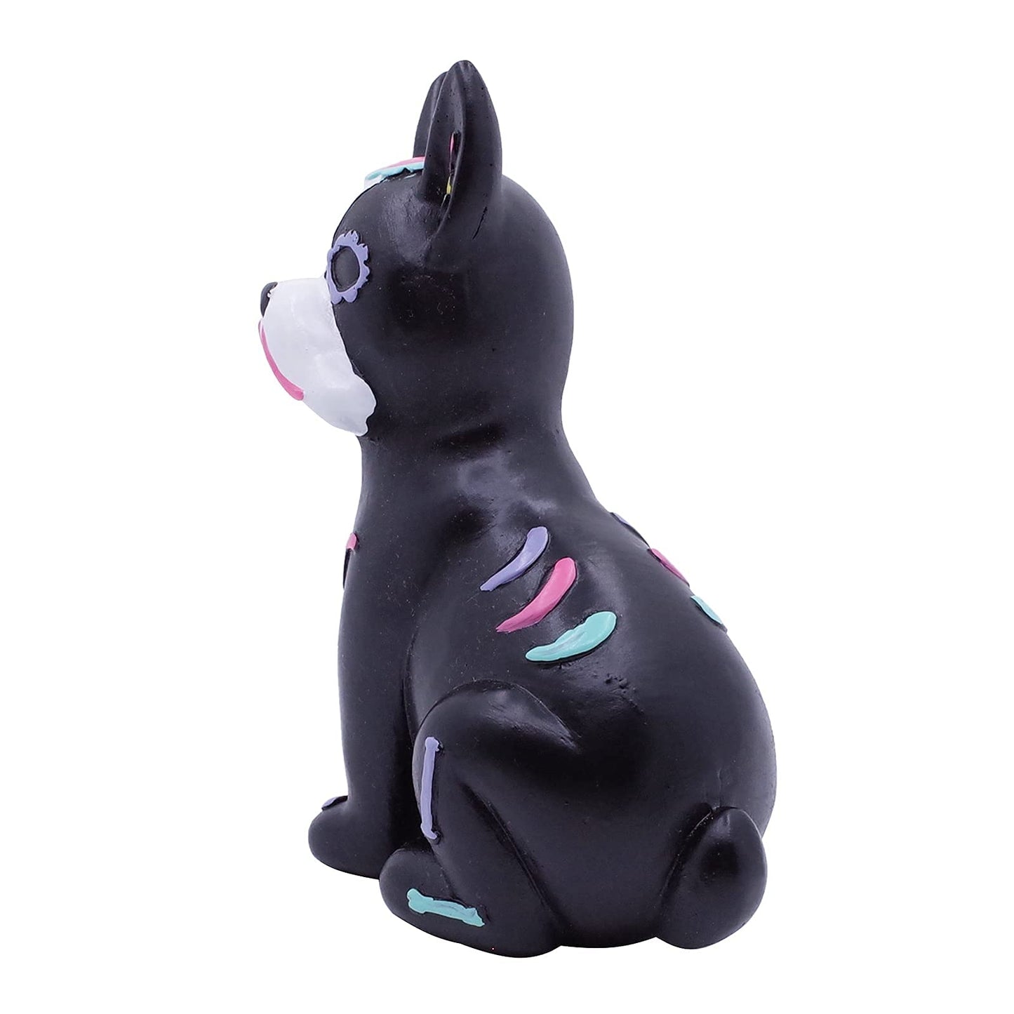 Etistta Day of The Dead Dog Figurine, 6.5 inch Polyresin Halloween Dog Statue for Halloween Home Desk Decorations