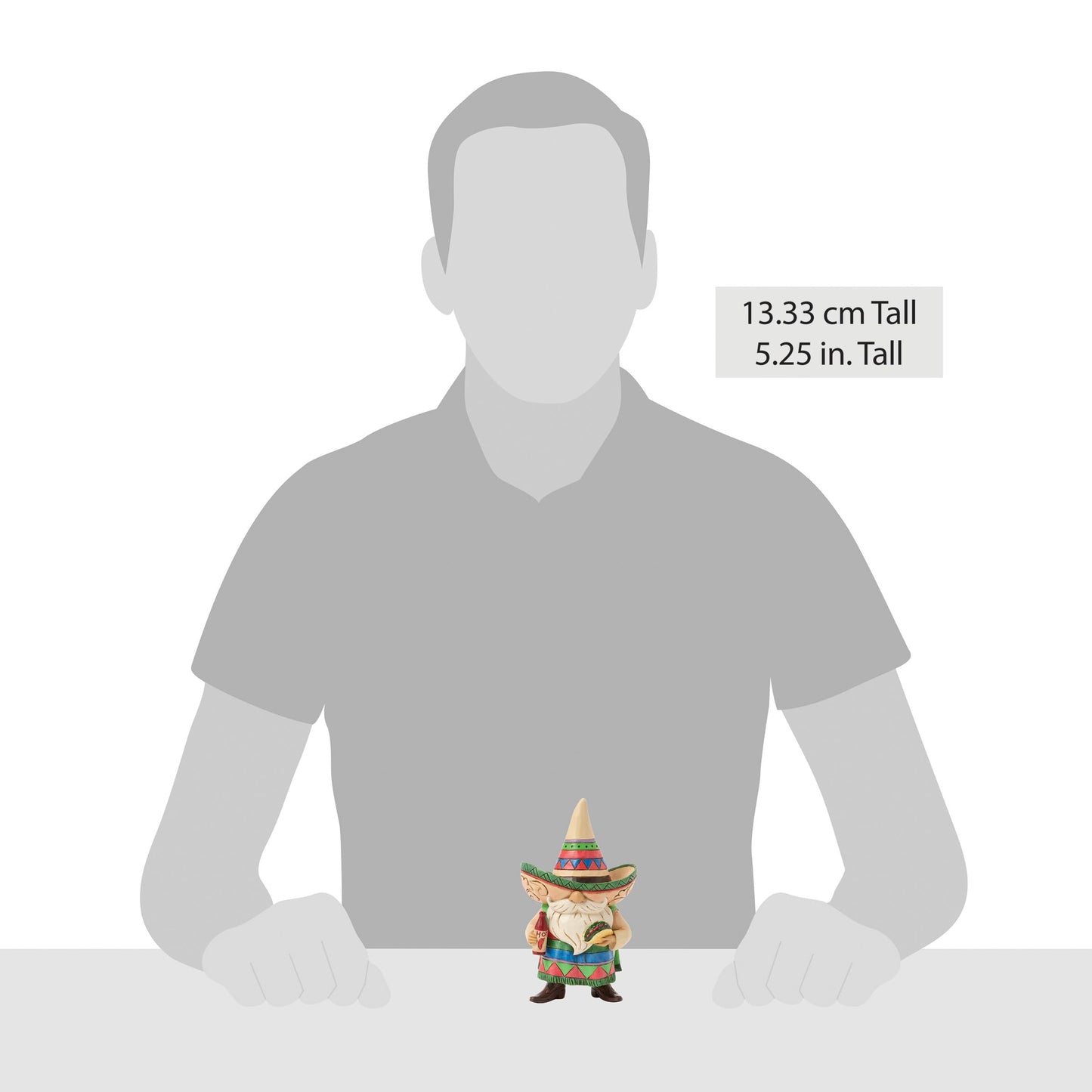 Enesco Jim Shore Heartwood Creek Fiesta Gnome Wearing a Sombrero Figurine, 5.25 Inch, Multicolor