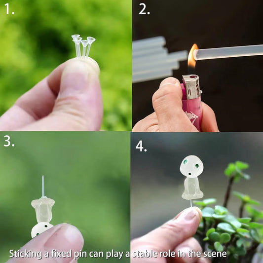 Glow in The Dark Tree Spirits, Mini Glow Fairy Garden Accessories Outdoor, Luminous Elves Tree Ghosts Figurines Kit with Mini Mushrooms for Garden Yard Bonsai Succulent Terrarium Decorations