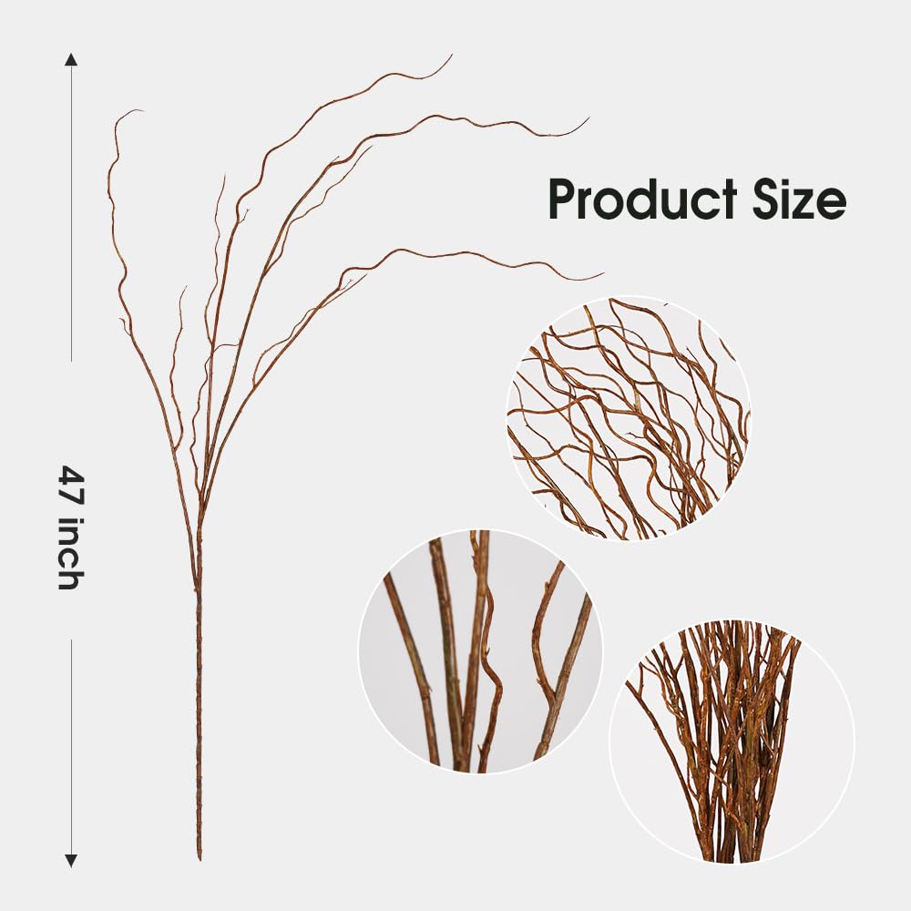 Srifoliage Artificial Plants Faux Greenery Eucalyptus Stems,Faux Branches for Vase Filler,Artificial Ficus Twig Branches Stems for Shop Garden Office Home Décor (3, Stems02)