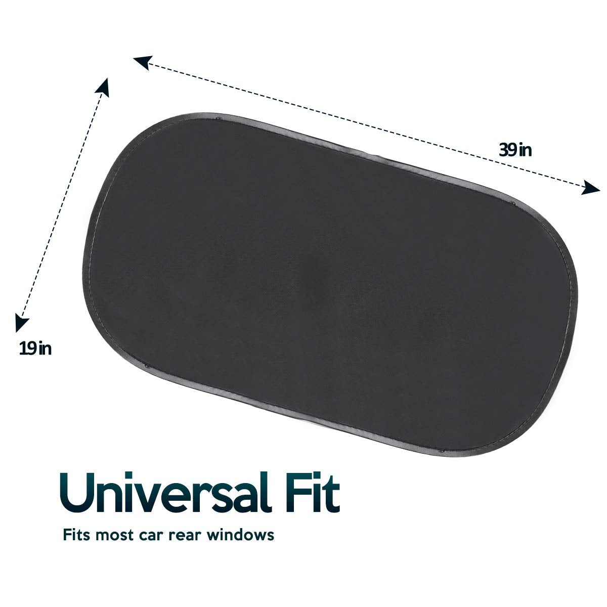 Zone Tech Rear Sun Stop Sunshade -Cling Window Cover, Sunlight, Glare and UV Rays Blocker, Protection Car Accessory