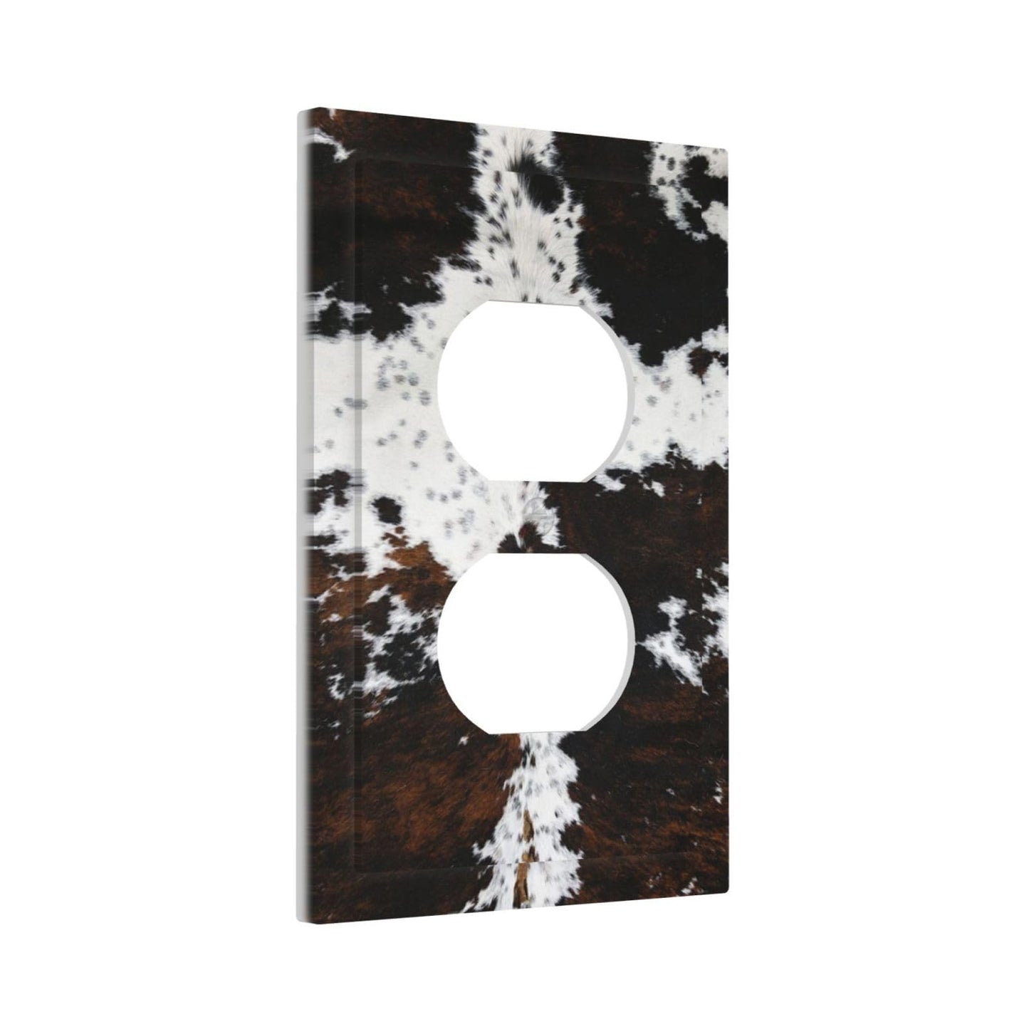 XFYGBY Decorative Outlet Covers West Highland Cow Hide Pattern 1 Gang Duplex Light Switch Cover Plate Unique Wall Plate Electrical Switch Plate Covers for Bedroom Home Decor (2 Pack)