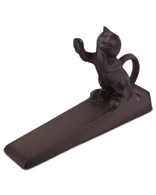 Gardmate Vintage Cast Iron Door Stop – Heavy-Duty Rust-Proof Door Holder for Home & Office, Handcrafted Antique Cute Vintage Rustic Door Stop(Stand Cat)