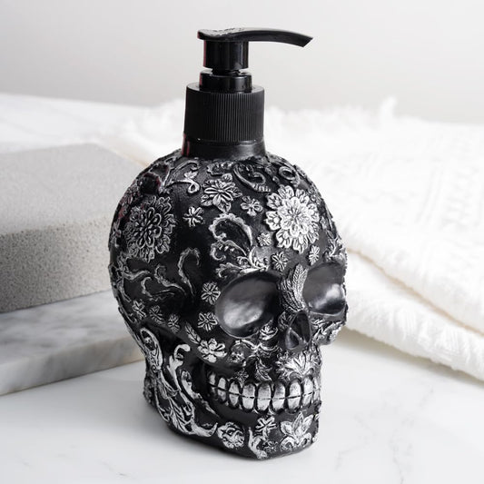 Skull Soap Dispenser with Rust Proof Pump, Refillable Liquid Hand Lotion Bottle for Bathroom, Bedroom and Kitchen（New Upgrade ）.