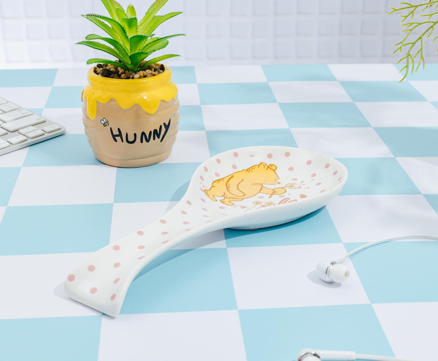 Disney Winnie the Pooh and Piglet Ceramic Spoon Rest Holder | Kitchen Organizer For Utensils To Keep Countertop Clean