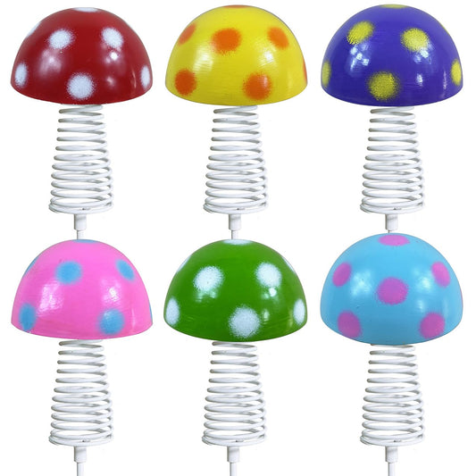 ABELOTS Garden Stakes Outdoor Decorations - 6 Pack 7.5" Height Colorful Lawn Decoration, Outdoor Whimsical Yard Art for Flower Beds, Pathways, Patio Planters, Porch Decor