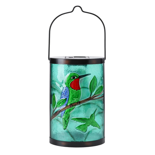 Afirst Hanging Solar Lantern Outdoor Bird Glass Lights Waterproof LED Lamp for Garden Yard Tree Desk Decor