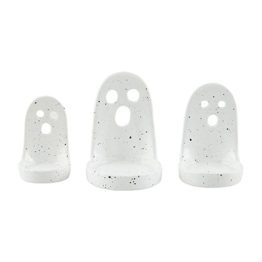 Mud Pie Nested Ghost Tea Light Holder, 2.75" x 4.5"
