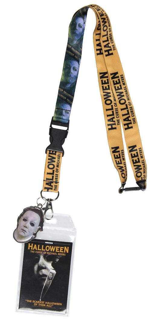Halloween The Curse of Michael Myers Lanyard Clear ID Badge Holder w/ 2" Metal Pendant