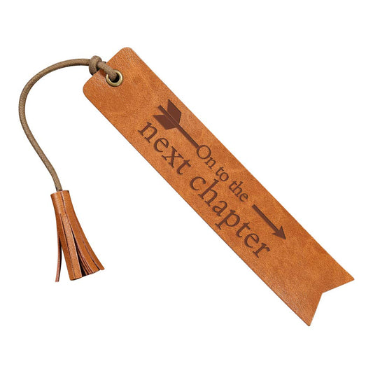 On to the Next Chapter Leather Bookmark Wedding Gift Wedding Favor Bookmark Wedding Reader (on to the Next Chapter)