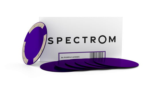 SPECTROM Recessed Light Covers 5 Inch (8 Pk) – Color Changing Pot Light Covers, Peel & Stick Lens, Fits 4.25–5 Inch Trim for Party, Holiday, Christmas, Halloween, Birthday, Themed Party Decor (Purple)