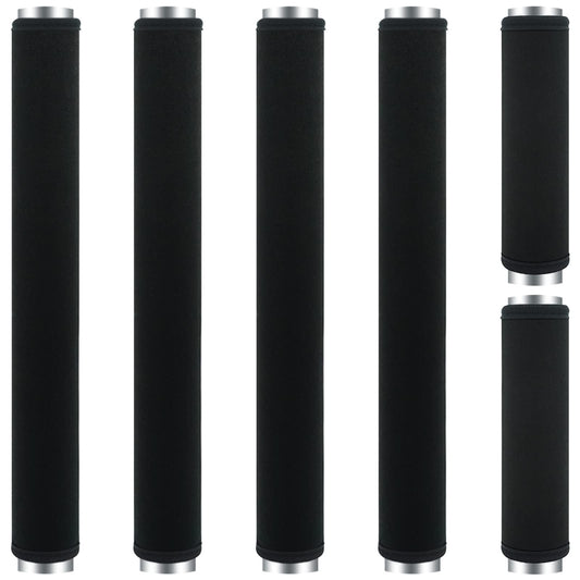 ZAWAGIIK 6Pcs Refrigerator Door Handle Cover Washable Kitchen Appliance Decor Handles Fridge Oven Microwave Dishwasher Antiskid Protector, Keep Off Fingerprints Food Stains (Black)