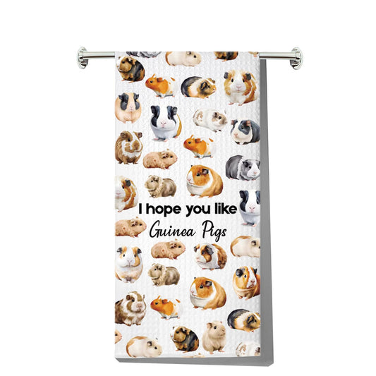 G2TUP Guinea Pig Kitchen Towels Guinea Pig Owner Gifts Guinea Mom Gifts i Hope You Like Guinea Pigs Hand Towels Cavia Porcellus Gifts (GuineaPig kt)