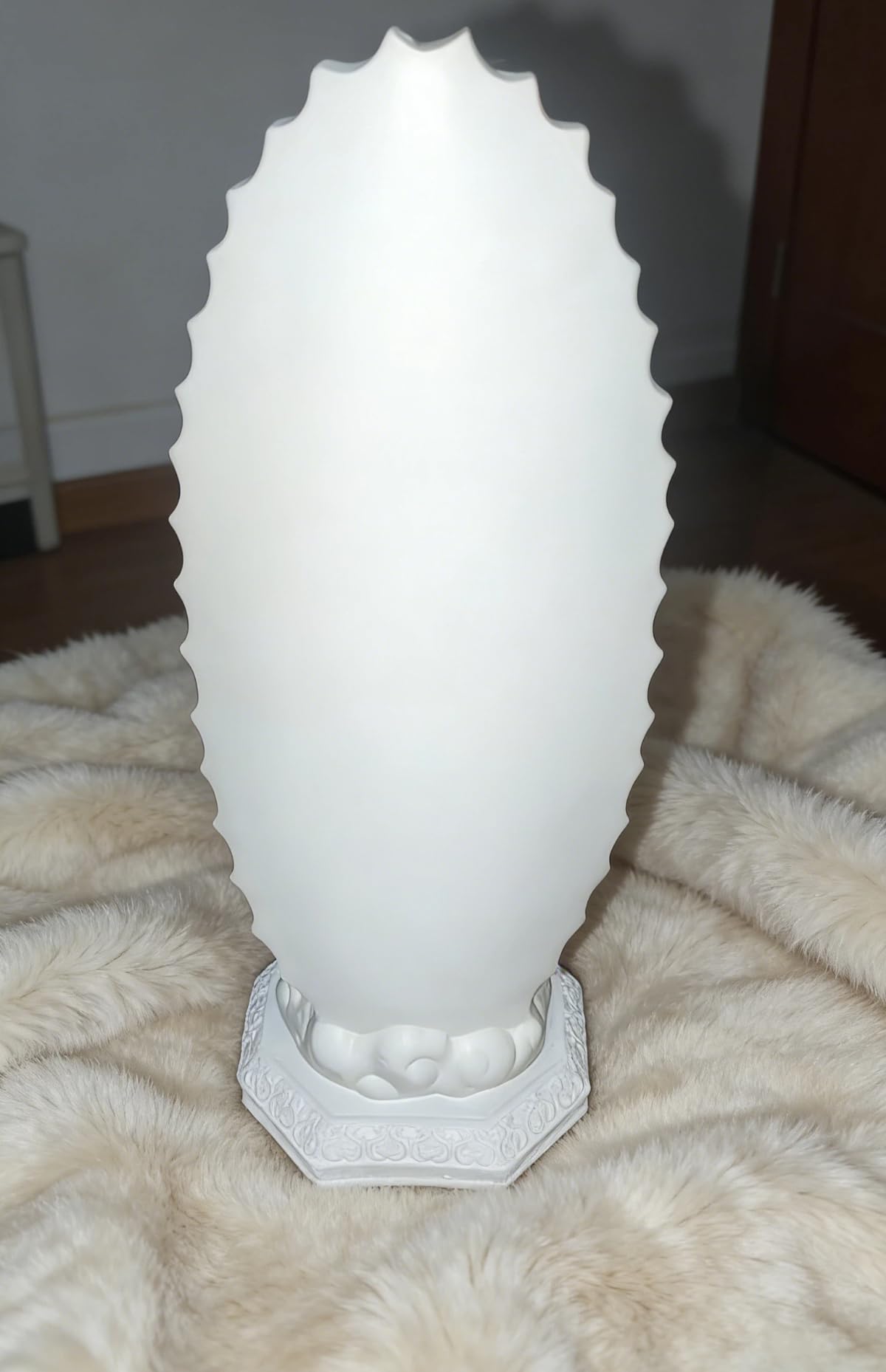 12" Virgen de Guadalupe Statues Ivory White, Our Lady of Guadalupe Catholic Resin Statues Elegant Handicrafts, Virgin Mary Religious Statue Decor Gift for Women Men Birthday Xmas