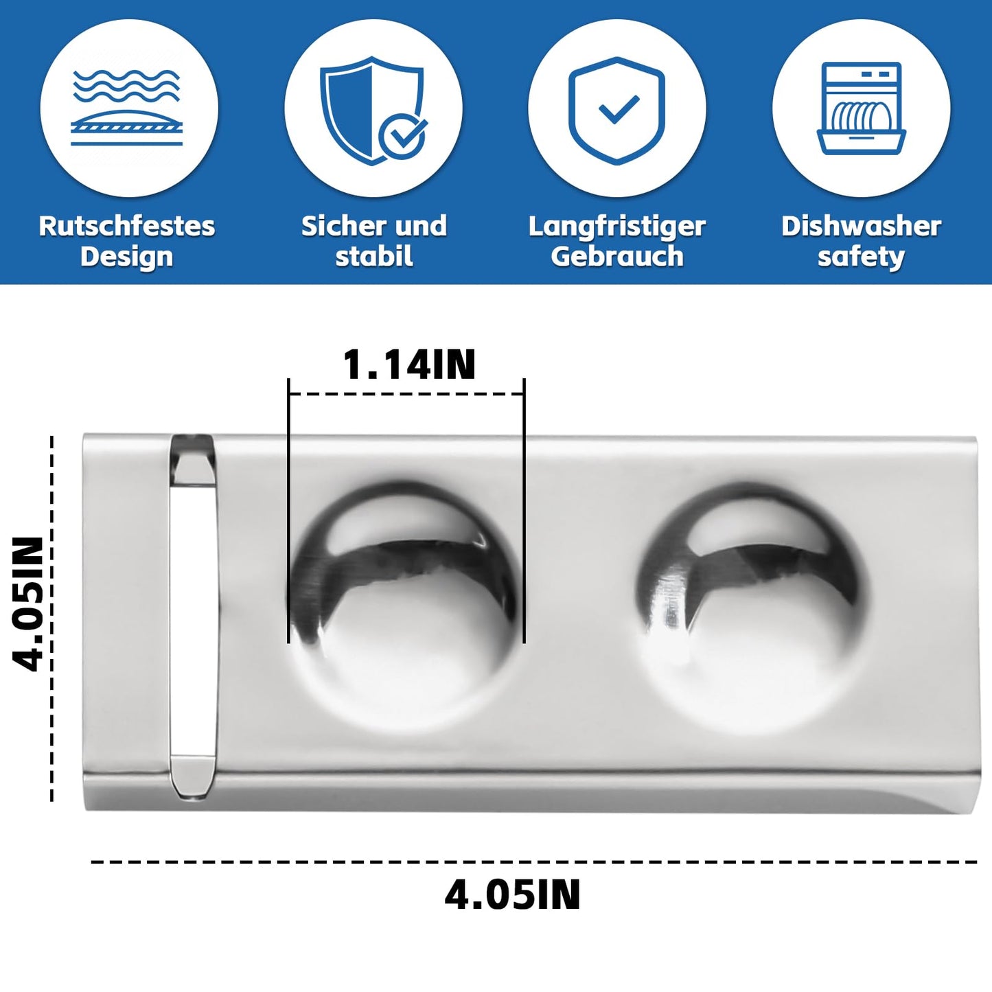 YellRin Knife Spoon Rests Stainless Steel Spoon Fork Knife Rest Rack Flatware Holder Set of 4 for Dining Table Hotel Restaurant