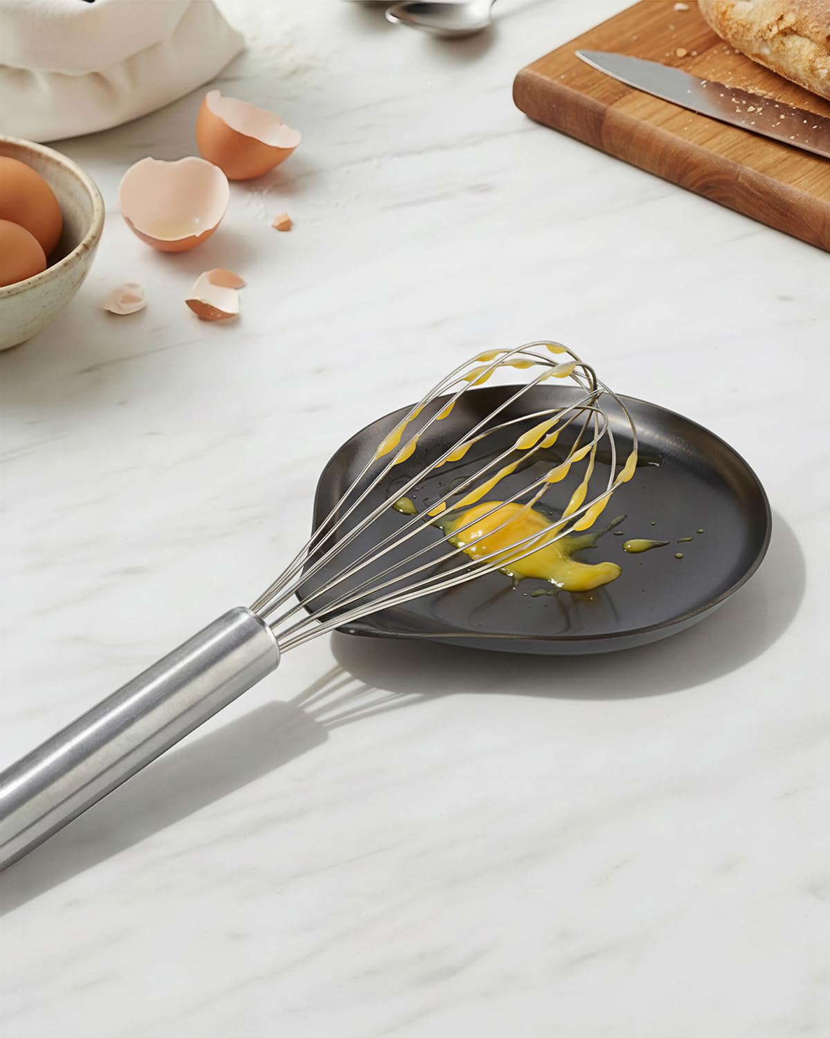 VanlonPro Stainless Steel Spoon Rest, Spatula Ladle Holder, Stainless Steel Utensil Spoon Rest Holder, Brushed Finish, Dishwasher Safe 5.9 x 5.1 Inch (Round Black 1PC)