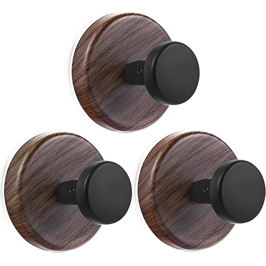 Consss 3 Pack Suction Cup Hooks for Wreaths/Shower/Window/Front Door for Christmas, Thanksgiving, Halloween Decorative Adjustable Wreath Hanger and Daily Waterproof Hooks