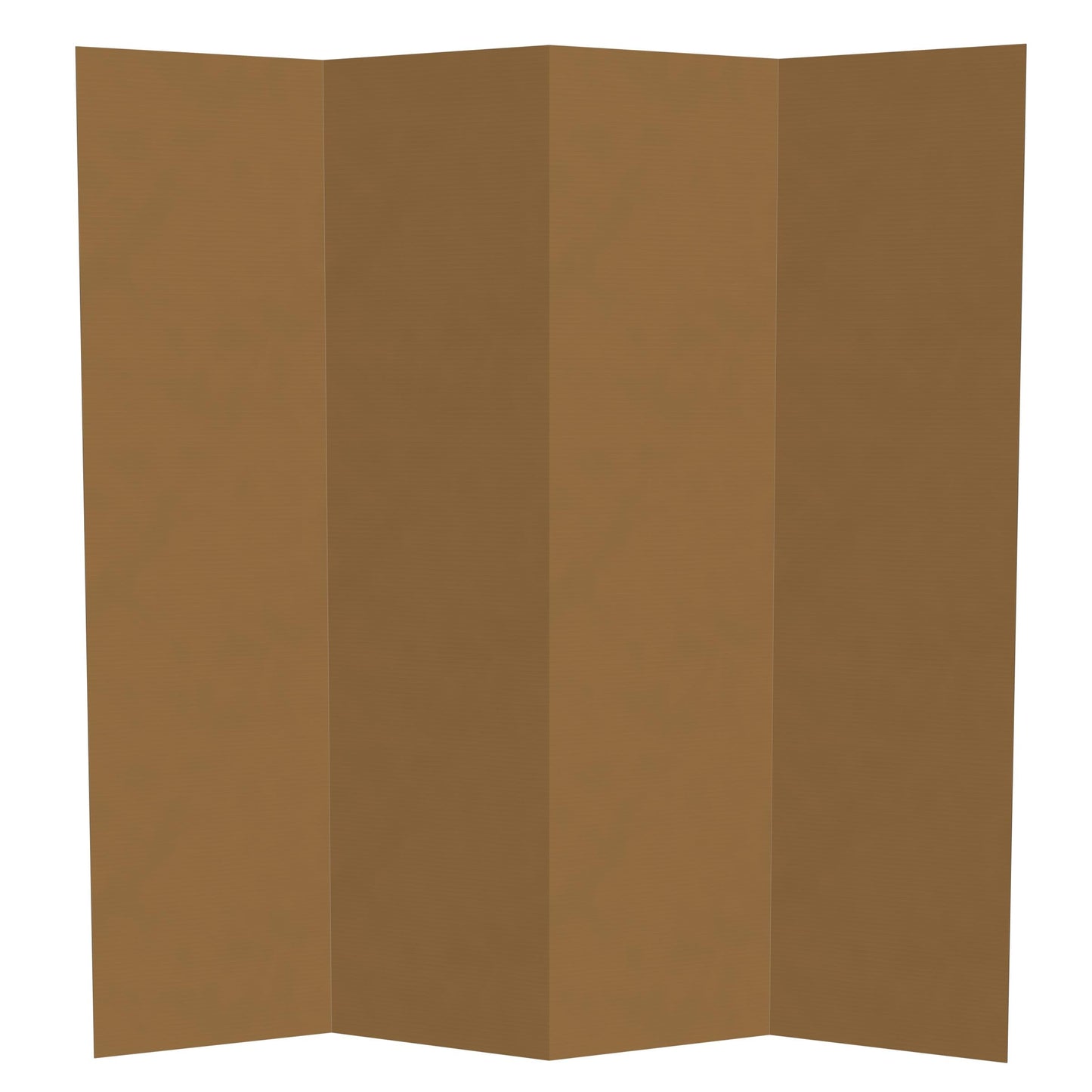 6 ft. Tall Brown Temporary Cardboard Folding Screen - 4 Panel