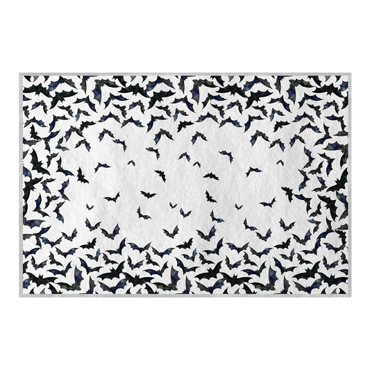 Artoid Mode Bat Halloween Door Mat, Party Home Decor Low-Profile Non-Slip Washable Throw Rug for Kitchen Entryway Front Door Bedroom Bathroom Indoor 2x3 Feet