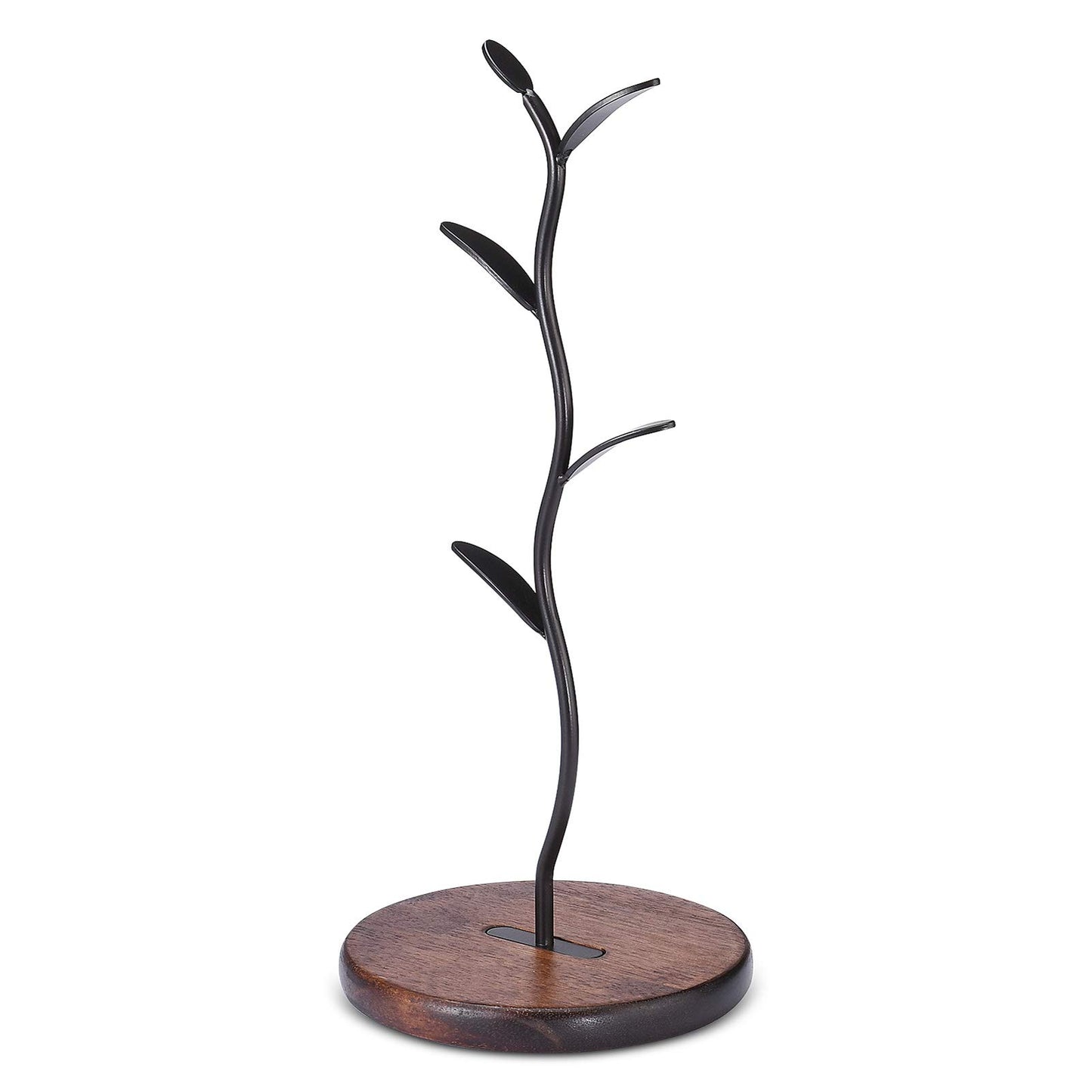 ALLCENER Mug Holder, Countertop Mug Tree, Coffee Mugs & Tea Cup Storage Rack, Coffee Counter Bar Accessory & Kitchen Organizer, Black (single row)