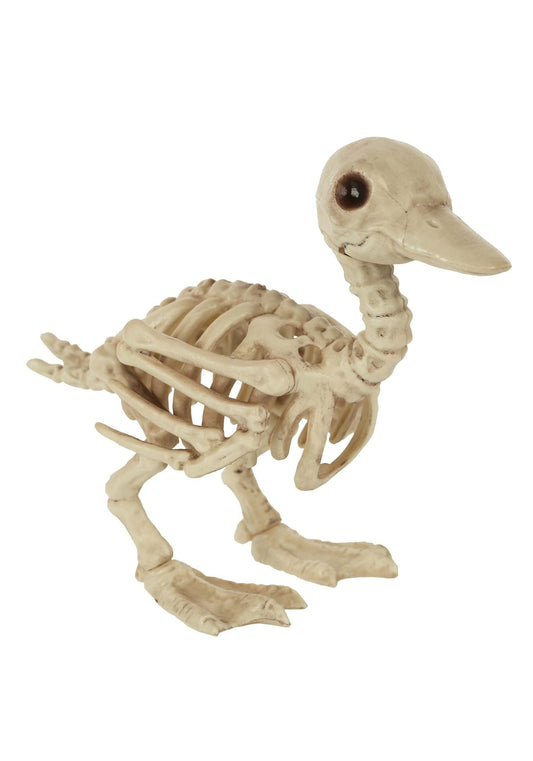 Crazy Bonez Skeleton Duckling – 5.75" Halloween Skeleton Animal Decoration, Realistic Bone Detail, Durable All-Weather Plastic Duckling Figurine for Spooky Indoor Outdoor Farm or Garden Displays