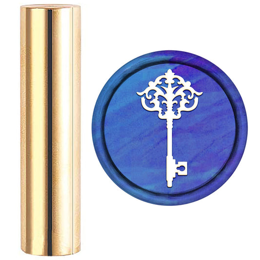 CRASPIRE Wax Seal Stamp Key Mini Wax Stamp 15mm Mini Brass Stamp Wax Seal, 0.59inch Wax Seal Stamp Mini Brass Sealing Stamp for Weeding Invitation Christmas Thanksgiving Envelope Card Gift