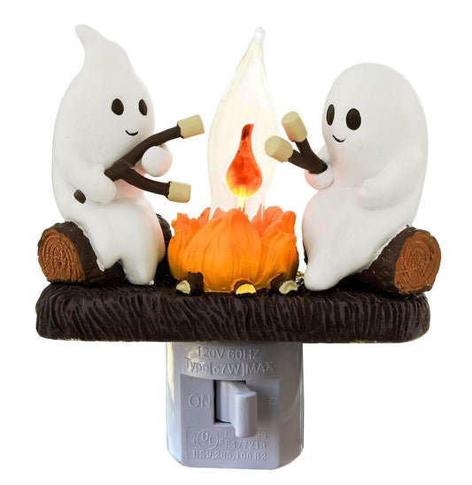 Ghost Campfire Nightlight, Ghost Flickering Night Light, Campfire Flame Halloween Nightlight